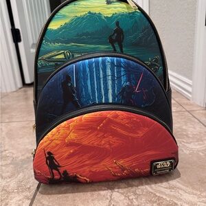 Loungefly Star Wars Backpack - Black, Blue, Orange